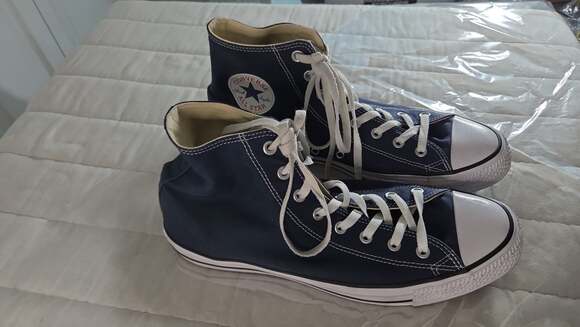 Converse Chuck Taylor All Star Classic Navy High Top Sneakers - Picture 5 of 9